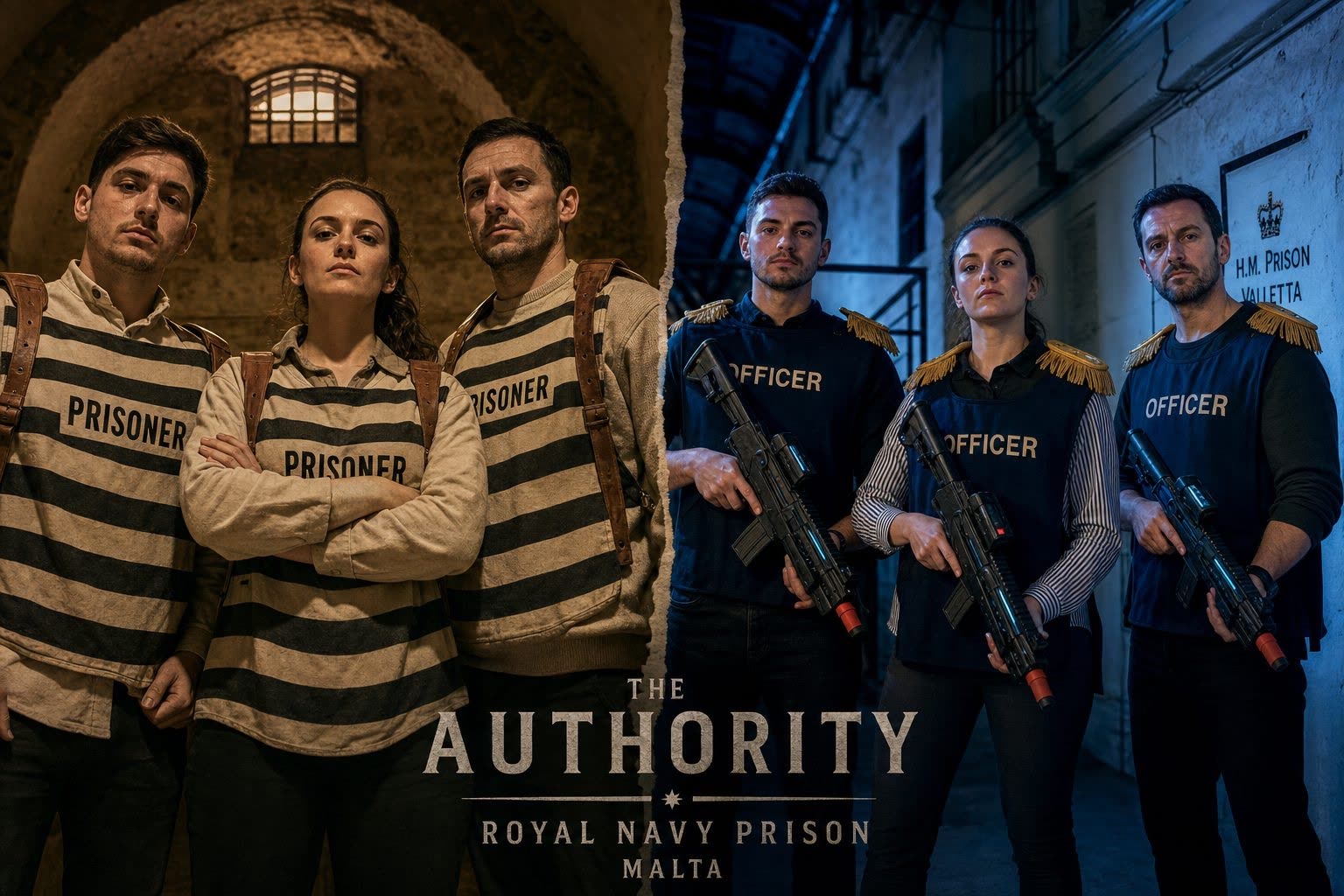 The Authority — prisoners and officers, Royal Navy Prison Malta